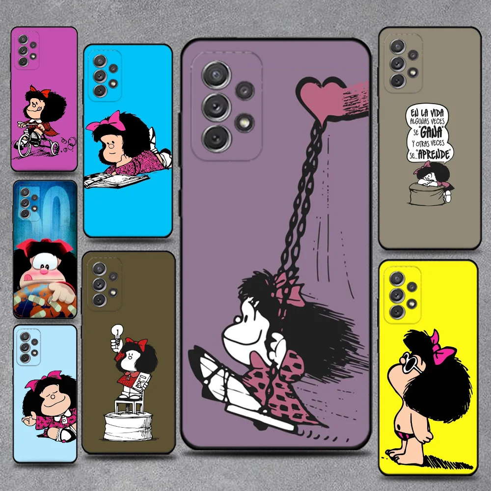 

Anime M-Mafalda Phone Case For Samsung S25,S24,S21,S22,S23,S30,Ultra,S20,Plus,Fe,Lite,Note,10,9,5G Black Cover