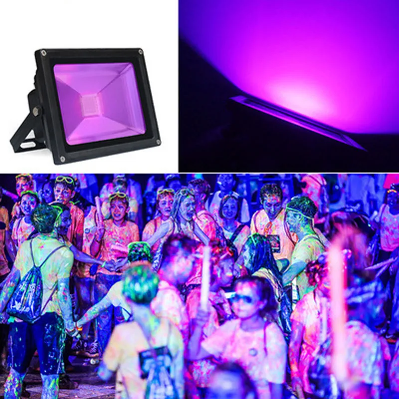 LED purple light human body induction flood light, party and party stage lighting, aquarium, body painting UV light