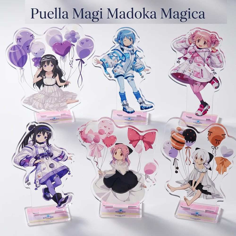 Puella Magi Madoka Magica Akemi Homura Sakura Kyoko 15CM Cute Anime Acrylic Stand Keychain Anime Character Desk Decor Gifts