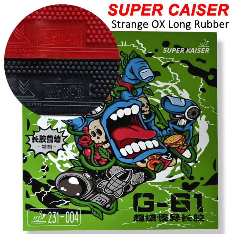 

SUPER CAISER Long Pips Table Tennis Rubber OX Medium Particle Ping Pong Rubber Cured Uncured Durable Single Rubber ITTF Approved