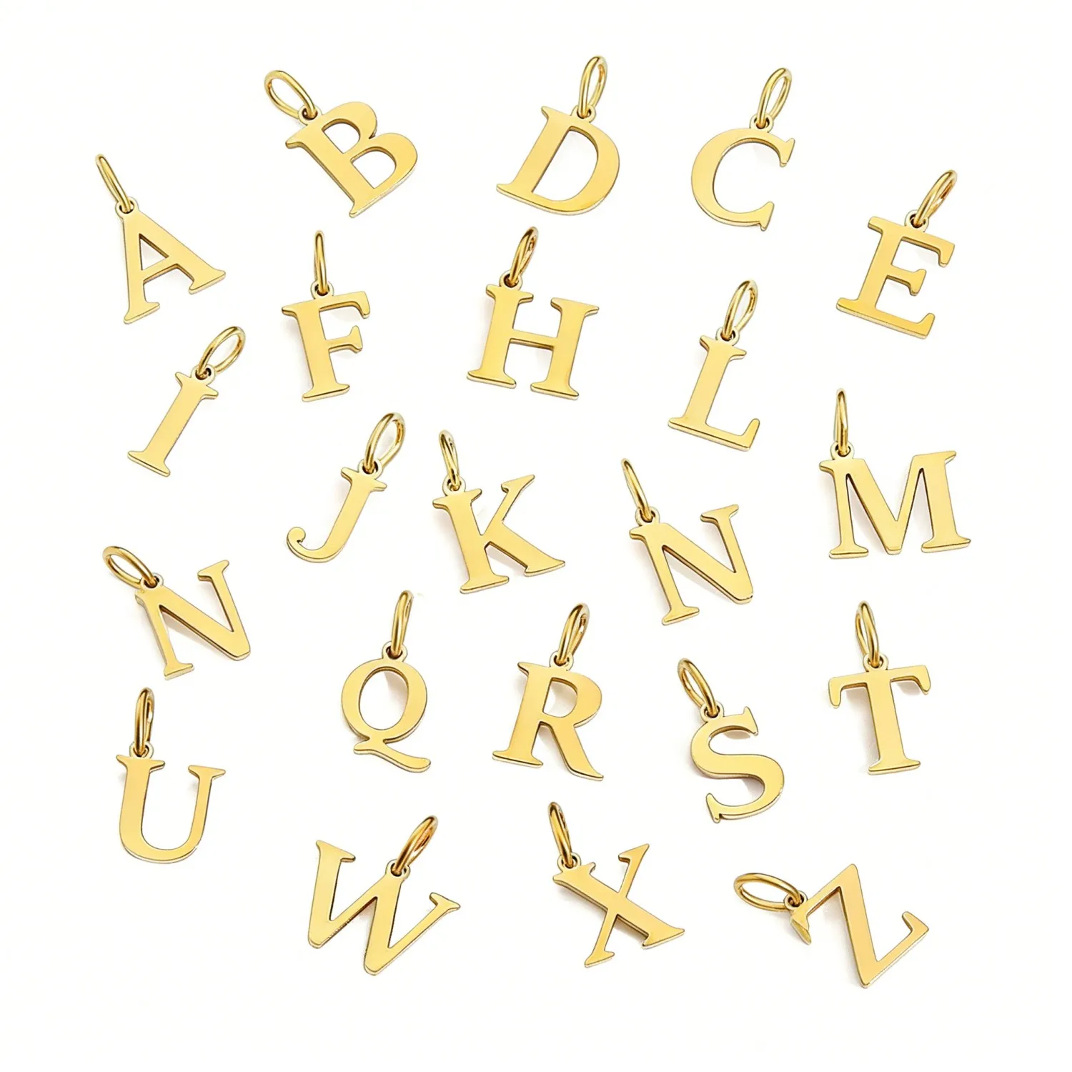 

Initial Alphabet Pendant Stainless Steel Charms for Making Necklace Minimalism DIY Accessories Gift Women's Jewelry Wholesale