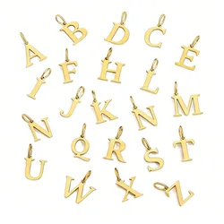 Initial Alphabet Pendant Stainless Steel Charms for Making Necklace Minimalism DIY Accessories Gift Women's Jewelry Wholesale