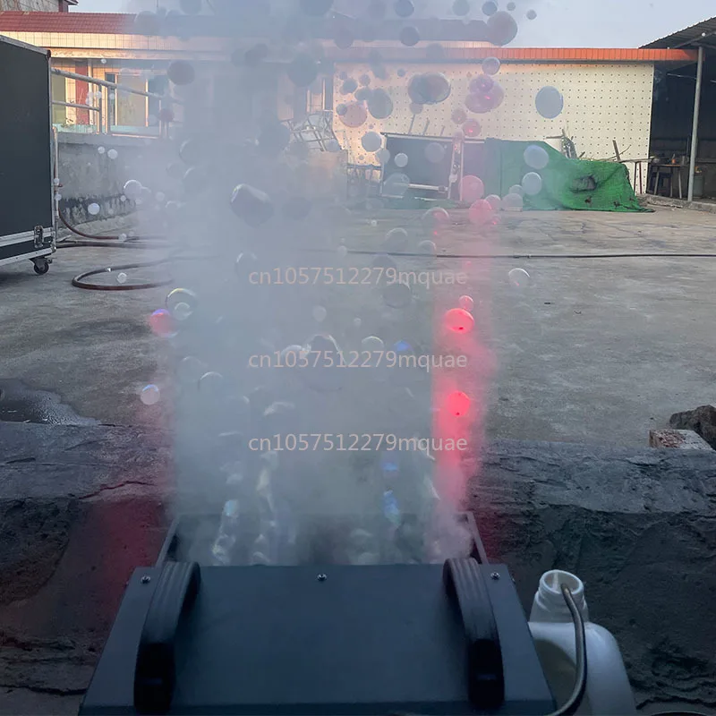 LED Double Wheel Smoke Bubble Machine Stage Special Performance Wedding Props Large Bubble Blowing Machine