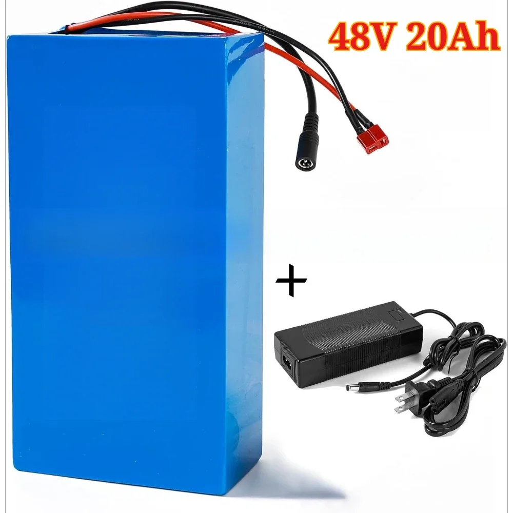 18650 48V 20Ah 13S6P Replacement Li-ion Battery Pack with XT60 T Plug for Electric Bicycle E-Bike Scooter Motorcycle 250W 500W