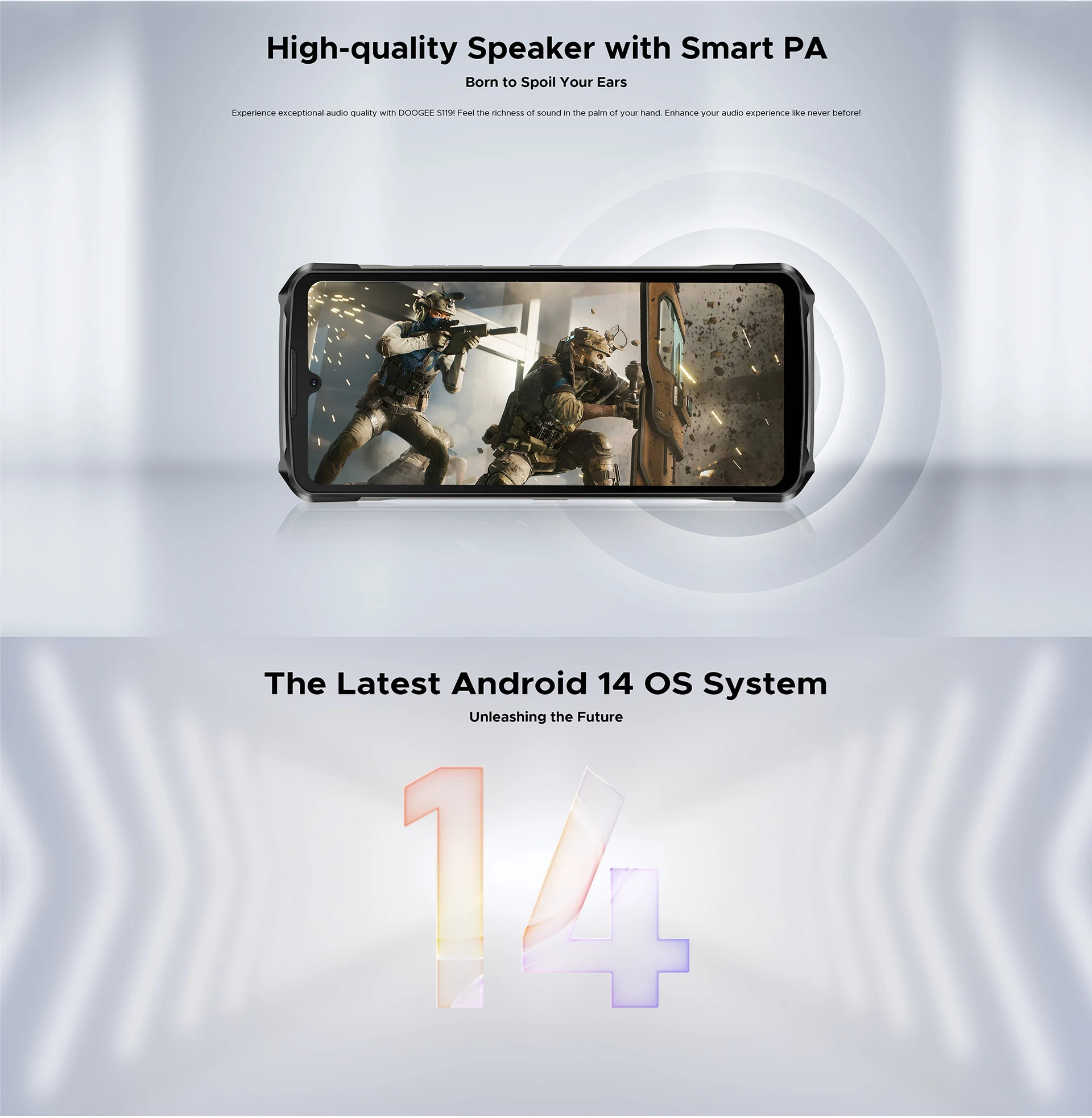DOOGEE S119 4G Прочный смартфон Новый экономичный смартфон 8 ГБ + 512 ГБ 4G