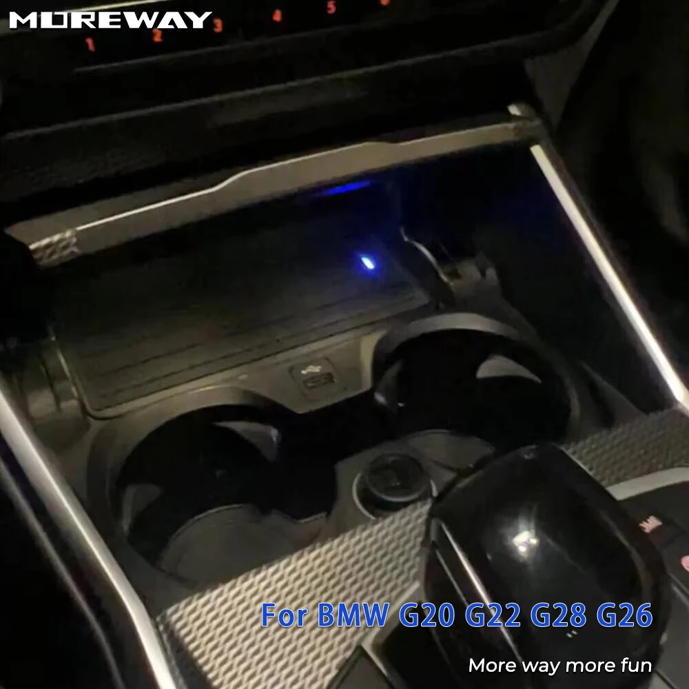 

Беспроводное зарядное устройство для автомобиля BMW G20 320i 2022, 330i G21 330e 2020, G22, G28, G26, 3 и 4 серии, зарядная панель, держатель для телефона, автомобильные аксессуары