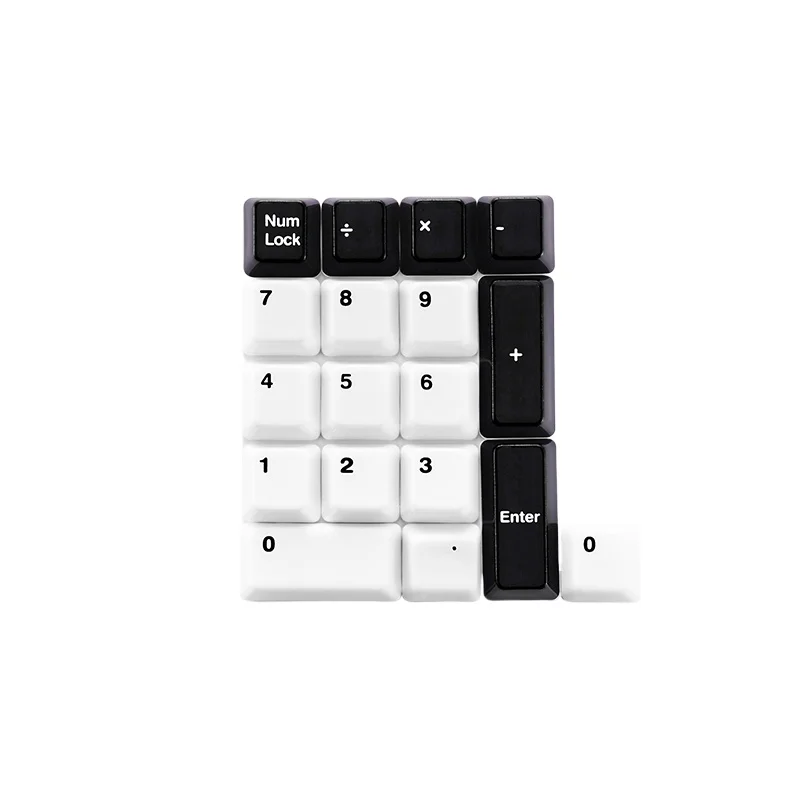 Ceramic Keycap Set Digital Zone C Set 18pcs Custom Keycaps for Mechanical Keyboard Caps DIY Numeric Keypad Key Caps Collect Gift
