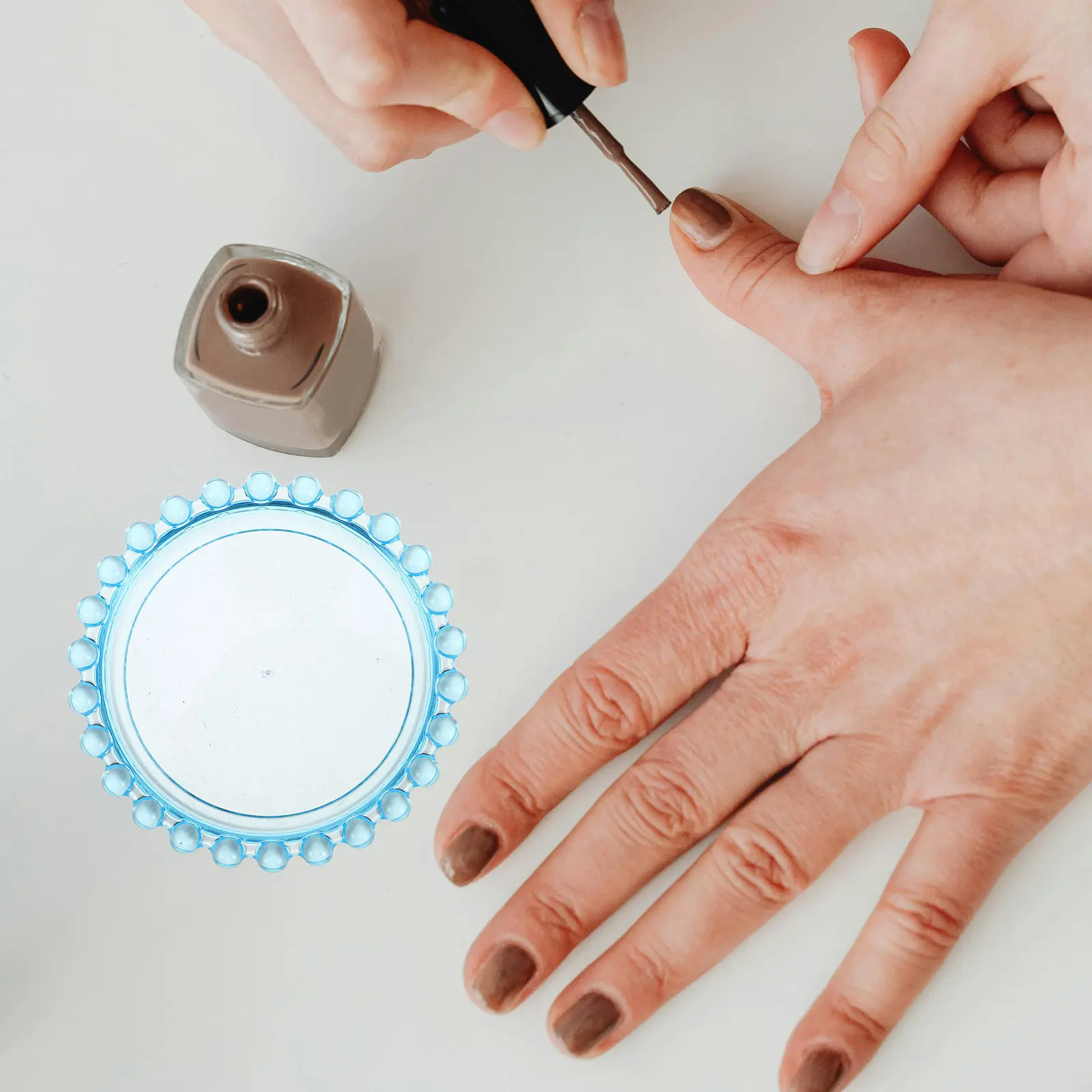 

Прозрачный лоток-органайзер для нейл-арта светло-голубого цвета для страз, бусин, лаков для ногтей, профессиональный органайзер для хранения и сортировки ювелирных изделий