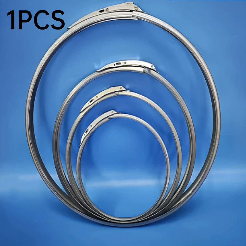 1PCS Flange bucket lid clamp barrel clamps ring flange barrel Lid lock clamps bucket lid sealing ring rubber gasket