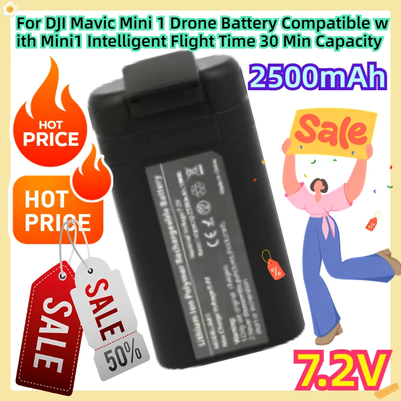 For DJI Mavic Mini 1 Drone Battery Compatible with Mini1 Intelligent Flight Time 30 Min Capacity 2500mAh