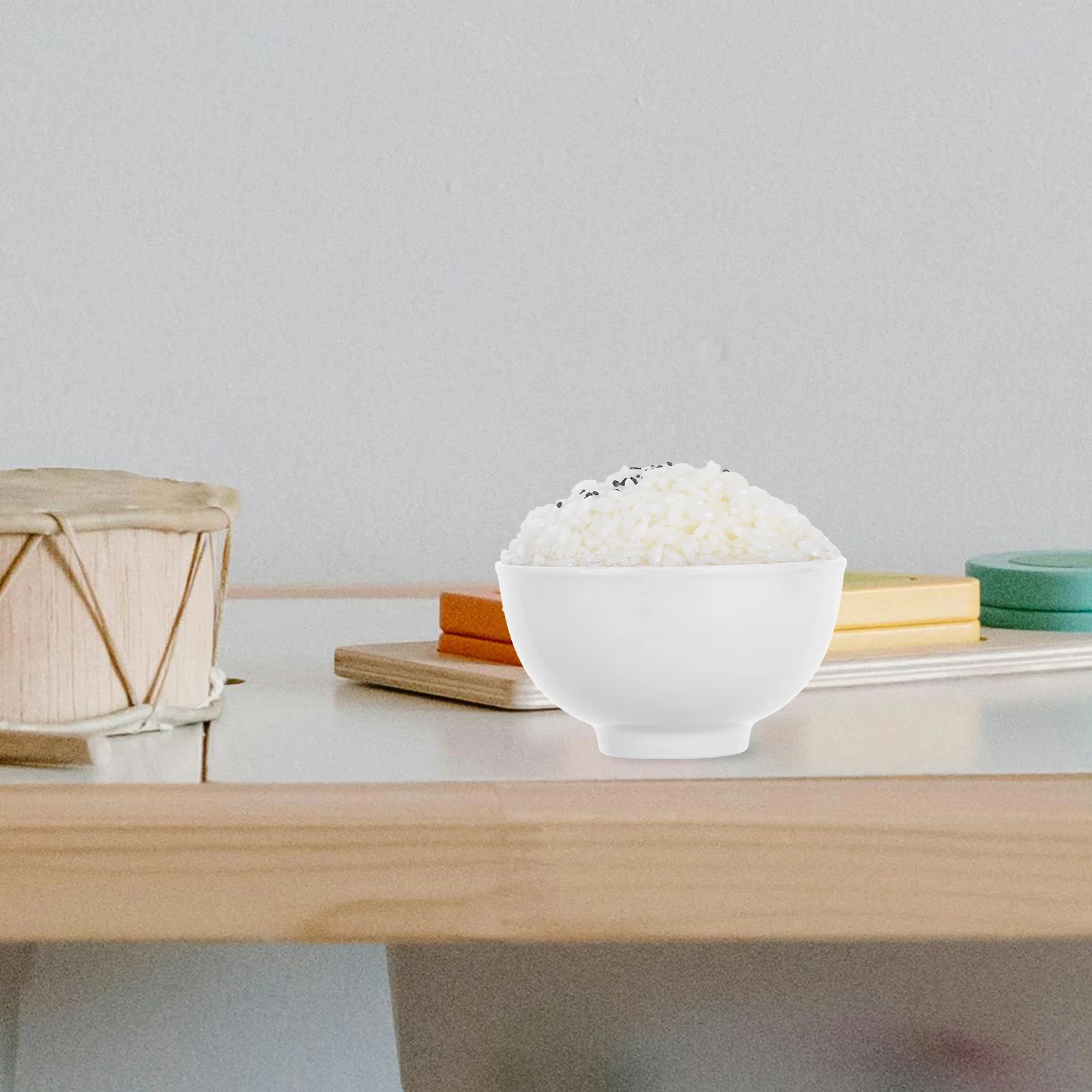

Artificial Cooked Rice Prop Realistic Steamed Rice Decorative Plastic Food Simulation Photography Home Decor Display