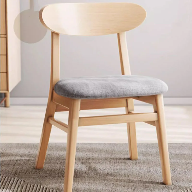 Simple Ergonomic Fancy Chair Wood Eaiting Armless Modern Nordic Dining Chairs Mobile Occasional Sedie Sala Da Pranzo Furniture