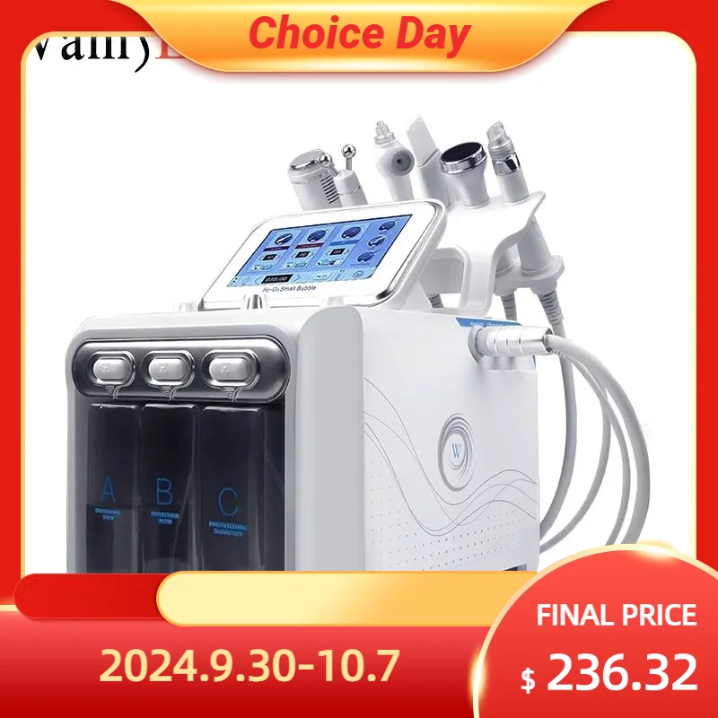 Oversea Stock 6 in 1 Hydrogen Oxygen Small Bubble Beauty Machine Deep Cleaning Skin Rejuvenation Moisturizing Instrument