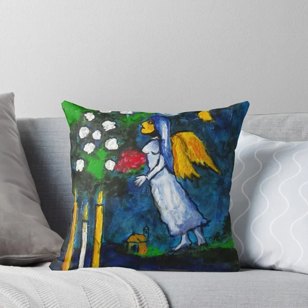 Marc Chagall Angel by Augusto Sanchez Throw Pillow Decorative Cushions Decorative Cover For Living Room Pillow Cover pillow