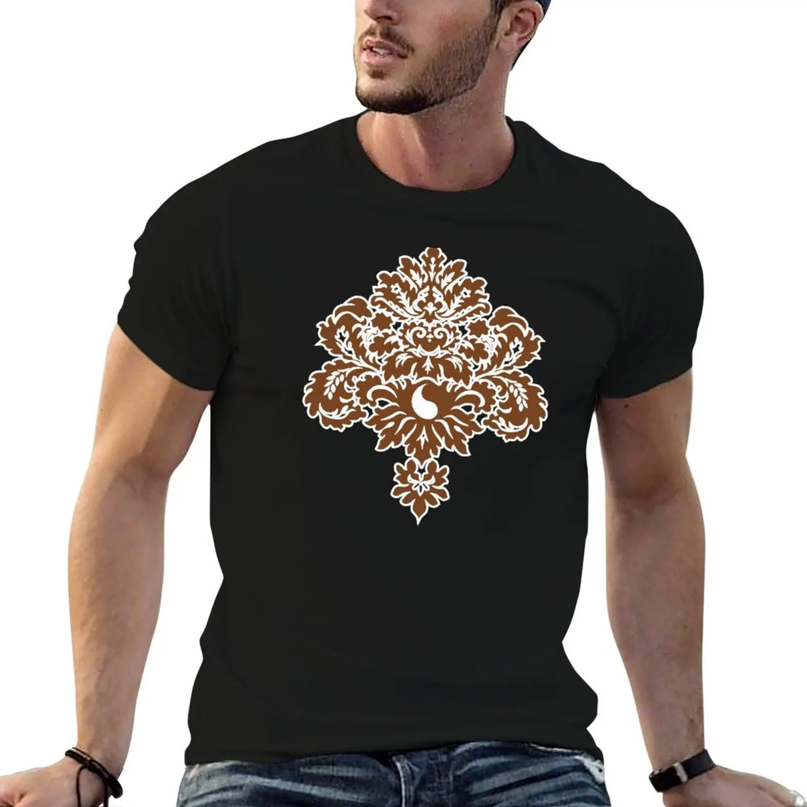 

Brown Ajah Floral T-Shirt man t shirt cotton high quality man t shirt cotton T-Shirt