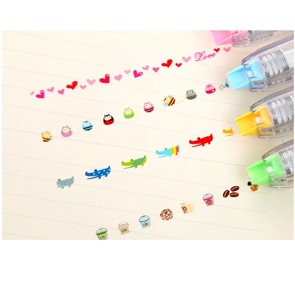 

Press Type Correction Tape Yellow Diy Decorative Tape For Scrapbooking Diary Album School Office Art Supplies