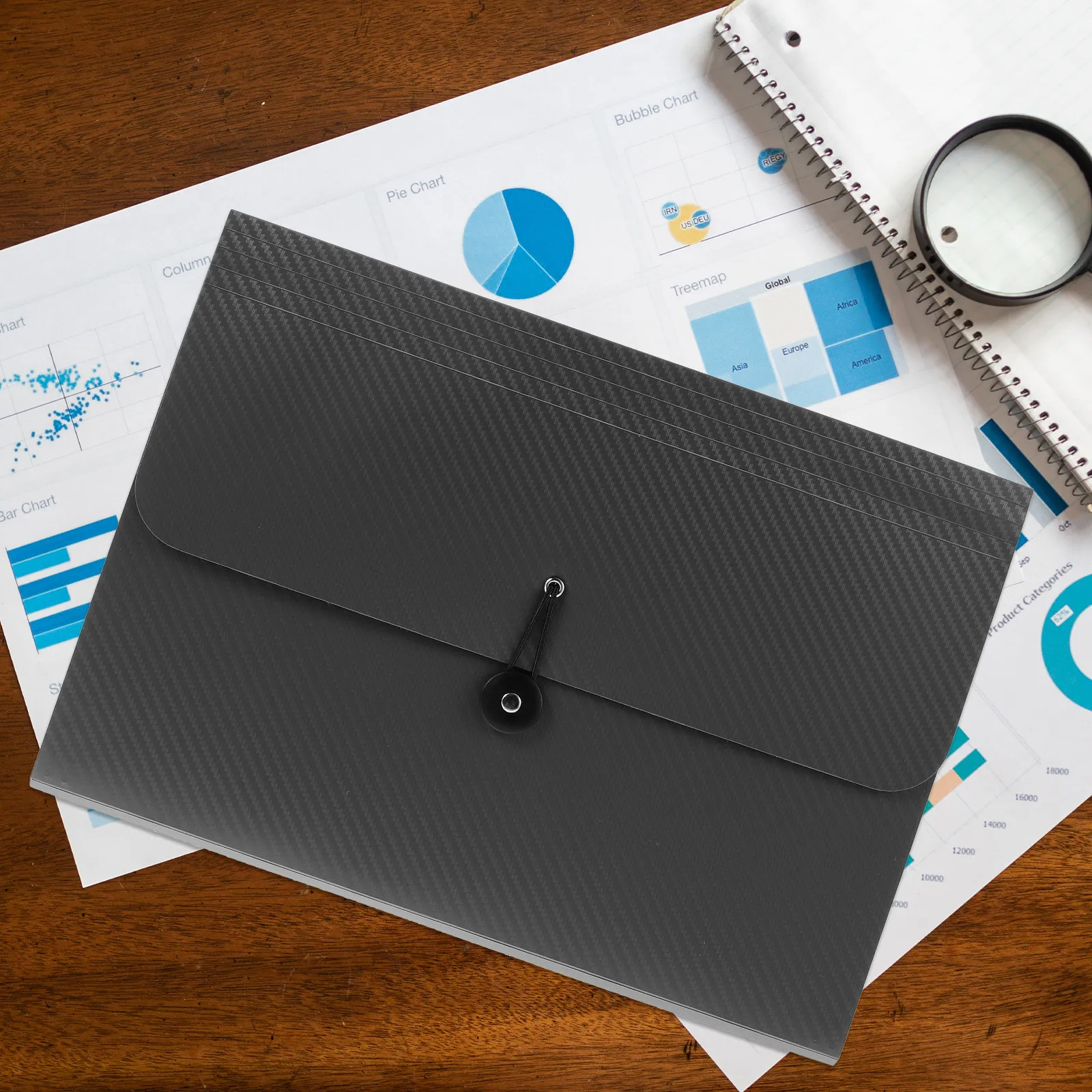 

Многослойная пластиковая папка-органайзер для документов с расширяемой конструкцией типа «аккордеон» для офиса, дома, школы и путешествий