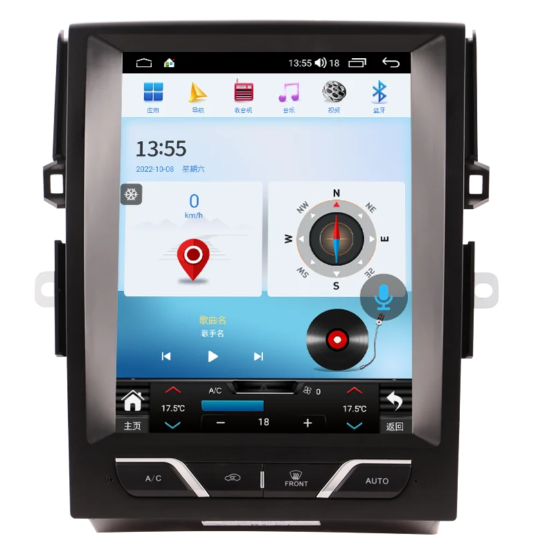 ZXY 12,1 "pantalla Vertical Android para coche reproductor Multimedia de Radio estilo Tesla para Toyota Reiz 2010-2013 navegación GPS cabeza estéreo U