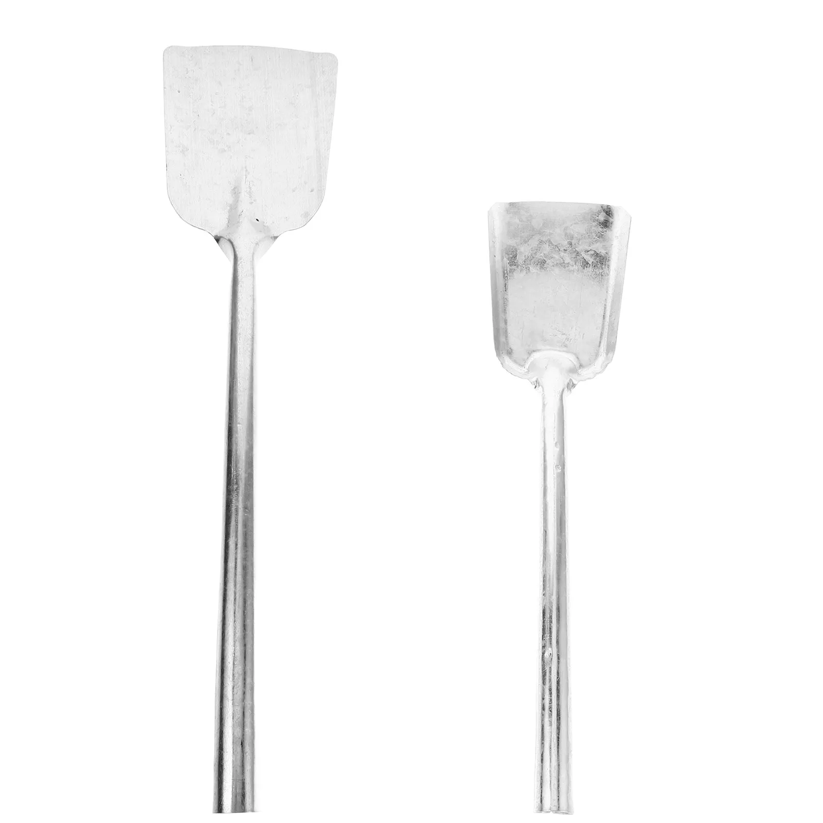 2Pcs Multi Functional Coal Ash Shovel Set Thick Cast Iron Fireplace Tools for Stove Bonfire Patio Fire Pit Slag Charcoal Scoop