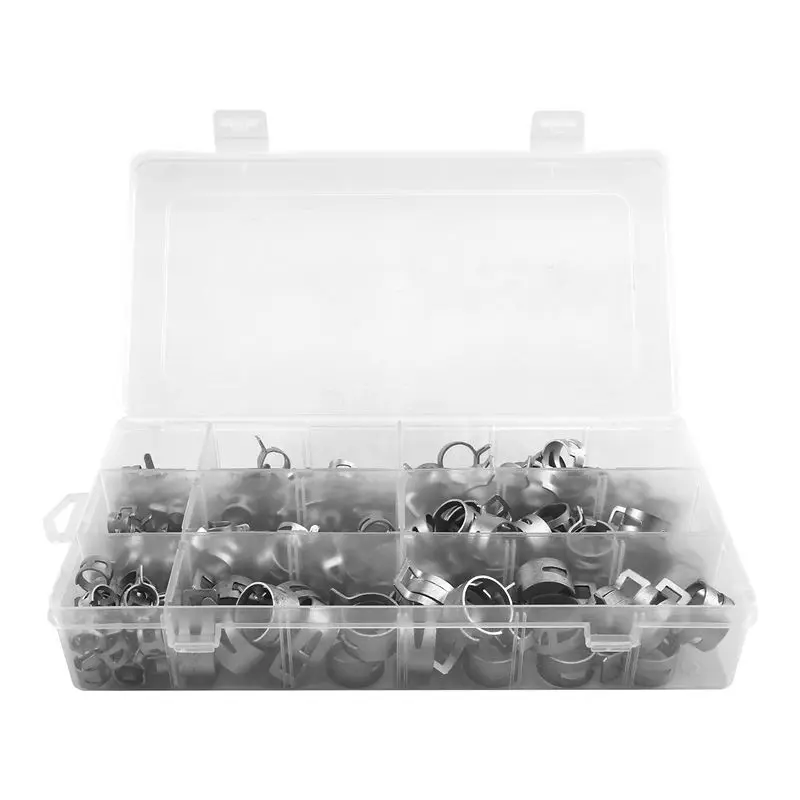 HOT 160 Pcs Hose Clamp Kit With Screwdriver: Adjustable 6.5Mm To 18Mm Diameter Selection~Jul.