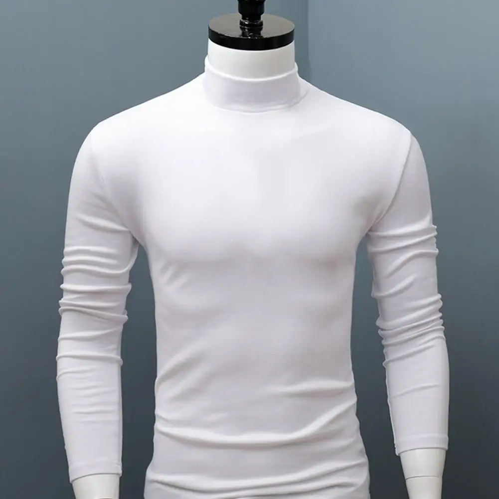 Simple Men Top Quick Dry Tight Casual Slim Long Sleeve Tight Tight  Men Shirt All Match