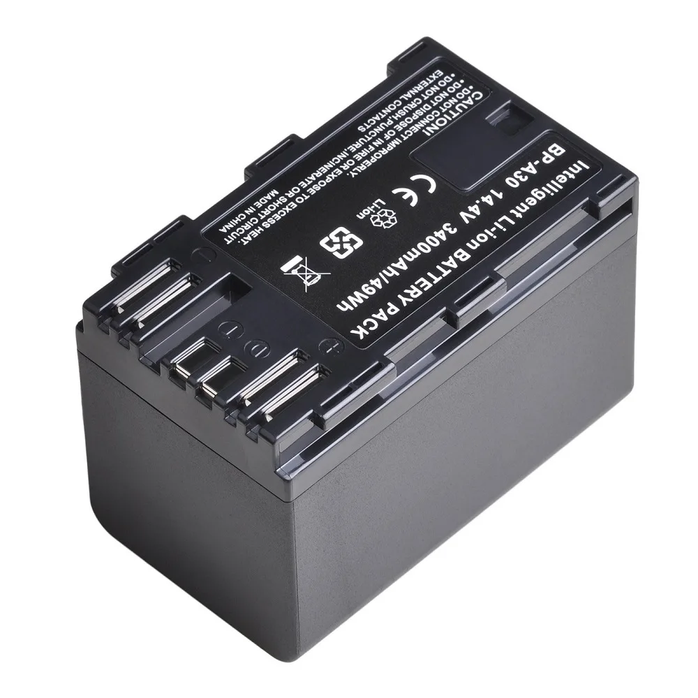14.4V 3400mAh BP-A30 Replacement Battery for Canon EOS C200 C300 Mark II C300 Mark III C220B Camera Large Capacity