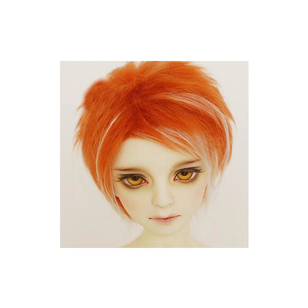 M0105 children handmade toy 1/12 1/8 1/6 1/3 1/4 uncle Doll wig BJD/SD doll props Accessories Orange red purple hair 1pcs