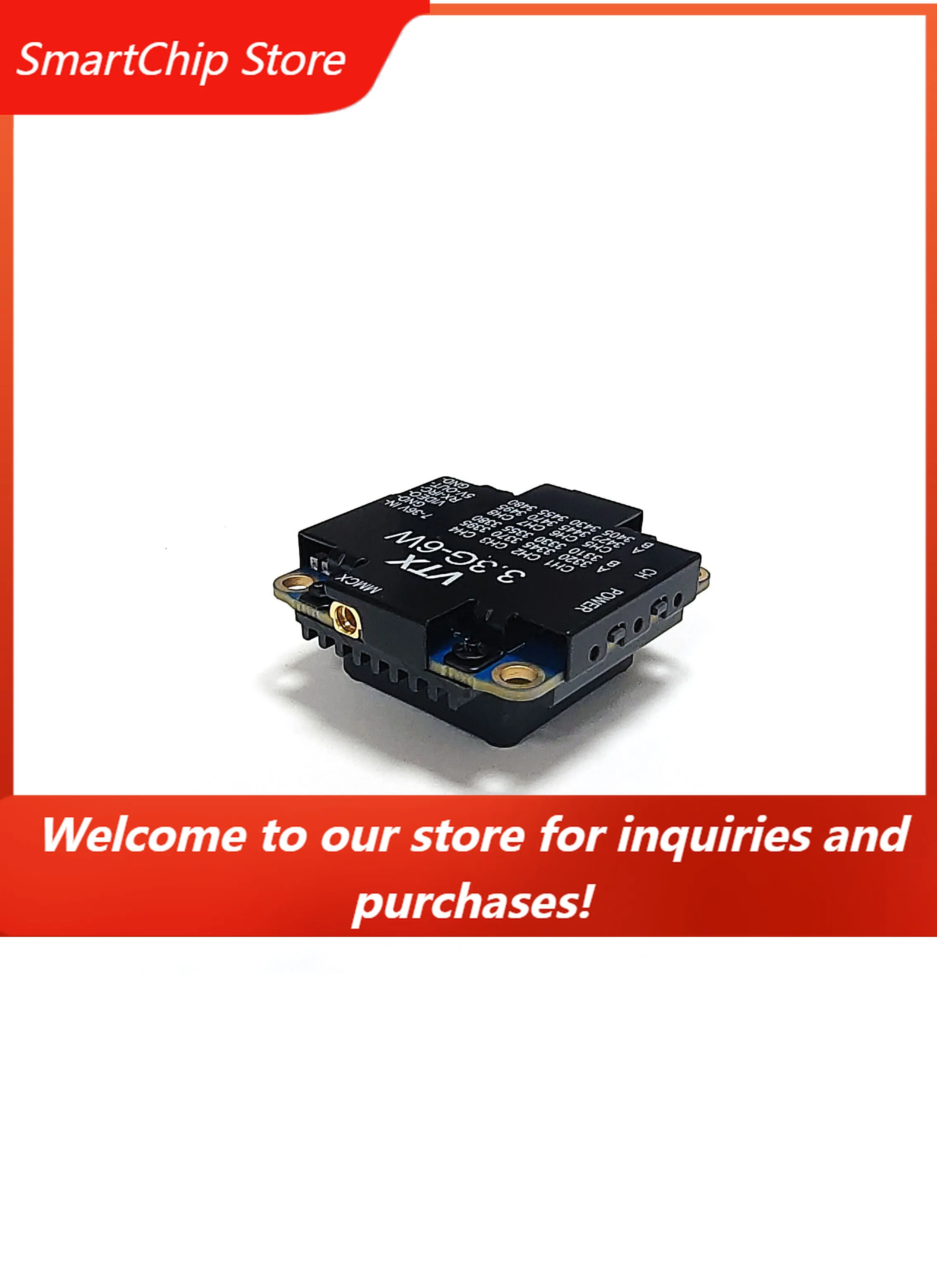 SmartChipFPV VTX 3.3GHz 6W High Power Image Transmission Transmitter