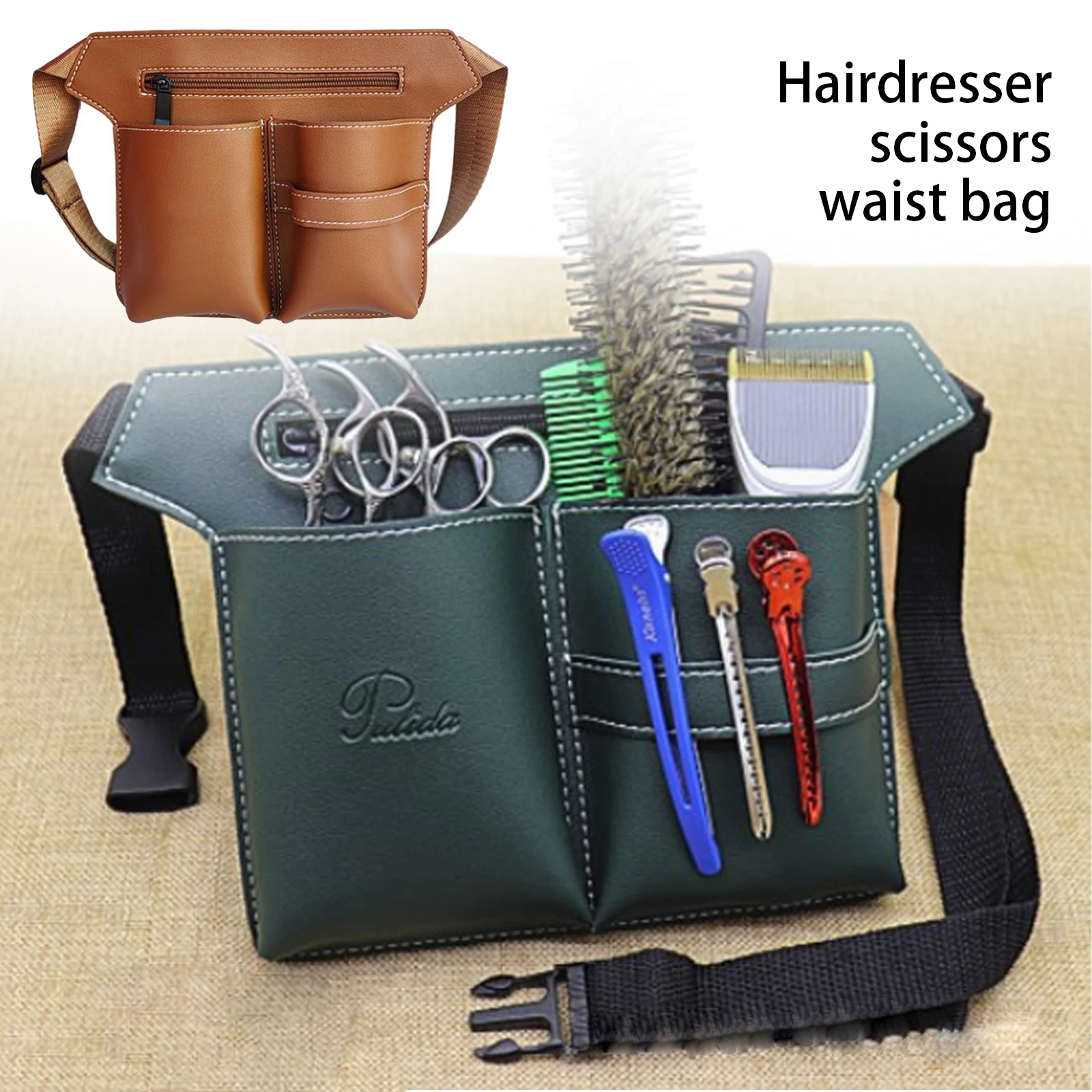 New Barber Salon Hair Scissor Bag Clips Comb Hairdressing Waist Pack Belt Tool Holster Bag Holder