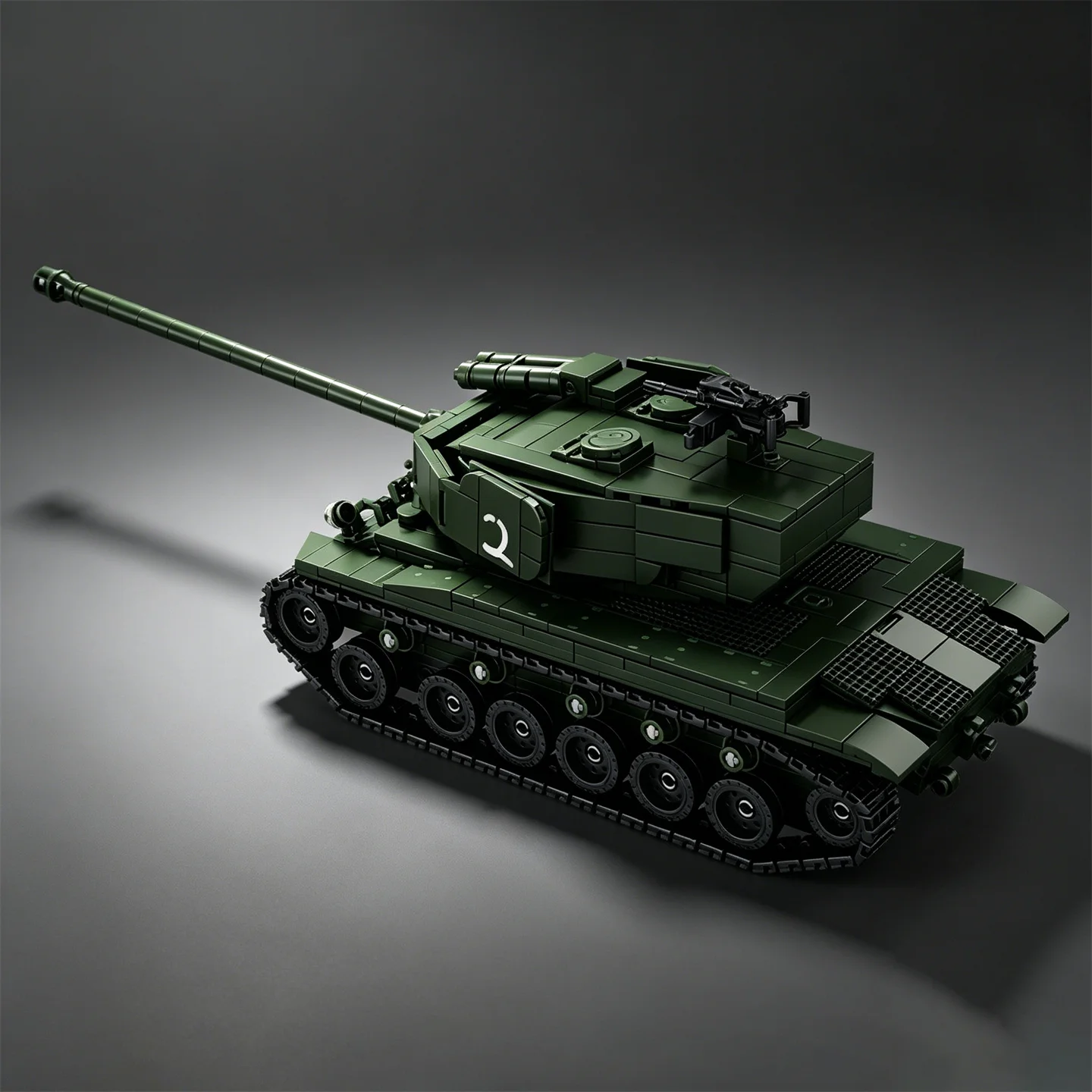 T26E4 U.S. Army Pershing I Prototype Heavy Tank Internal Structure Assembly Model Building Blocks Toy 3D Display Model MOC