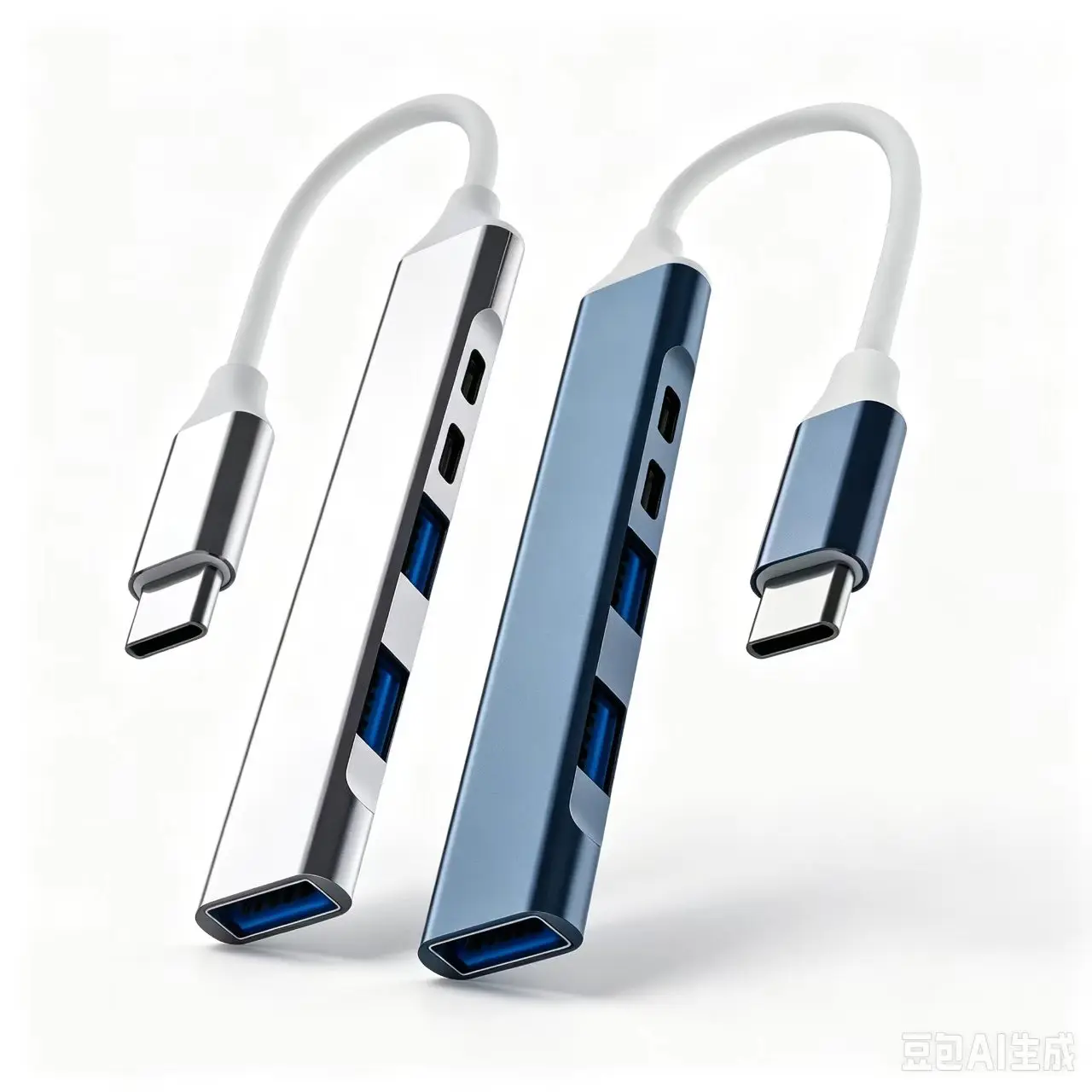 5‑in‑1 USB‑C Hub, Aluminum OTG Splitter 3 USB3.0 +2 Type‑C,5Gbps Data Transfer for Laptop Tablet Smartphone