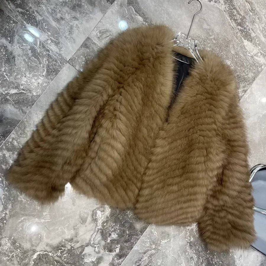 Jaqueta de inverno feminina jaqueta de pele de raposa genuína natural pele de raposa jaqueta fofa marcas de luxo curto jaqueta de pele real
