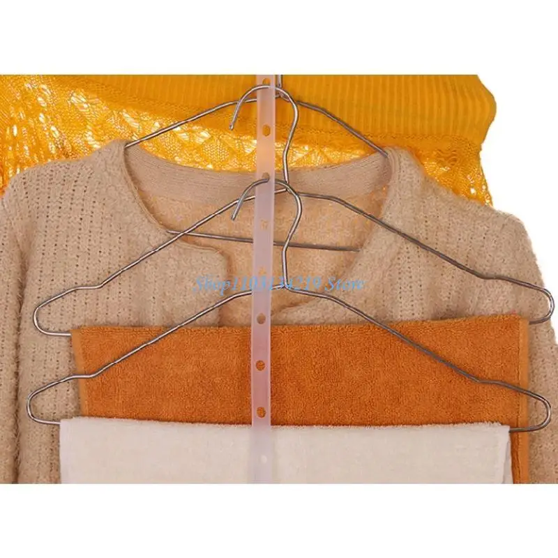 N5KC 5Pcs Transparent Display Hanger Connector Strips Display Stable For Clothes Rack