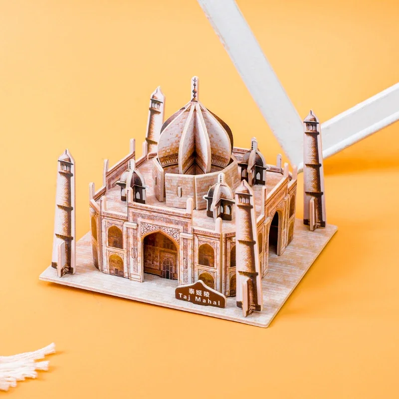 3D Puzzle weltberühmte Architektur Attraktionen handgemachte DIY Bau Kinder Bildung profitieren Intelligenz Papier Spielzeug