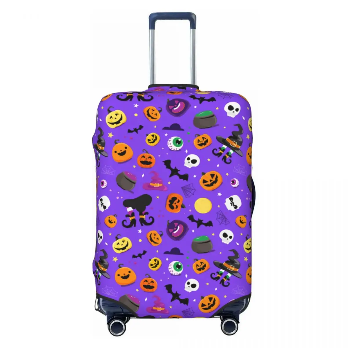 

Custom Halloween Pumpkins Ghosts Skulls Pattern Luggage Cover Fashion Suitcase Protector Covers Suit For 18-32 inch