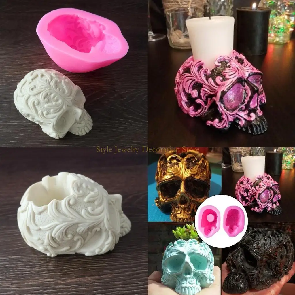 

D46E Holder Resin Mold Flowerpot Plant Pot Casting Mold Succulents Planter Epoxy Mold Handmade Plaster Soap Resin Mold
