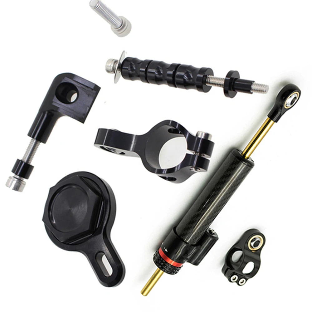 Amortiguador de dirección CNC para motocicleta, Kit de montaje de soporte de amortiguadores estabilizadores para Yamaha YZF R1 1998-2001 1998 1999