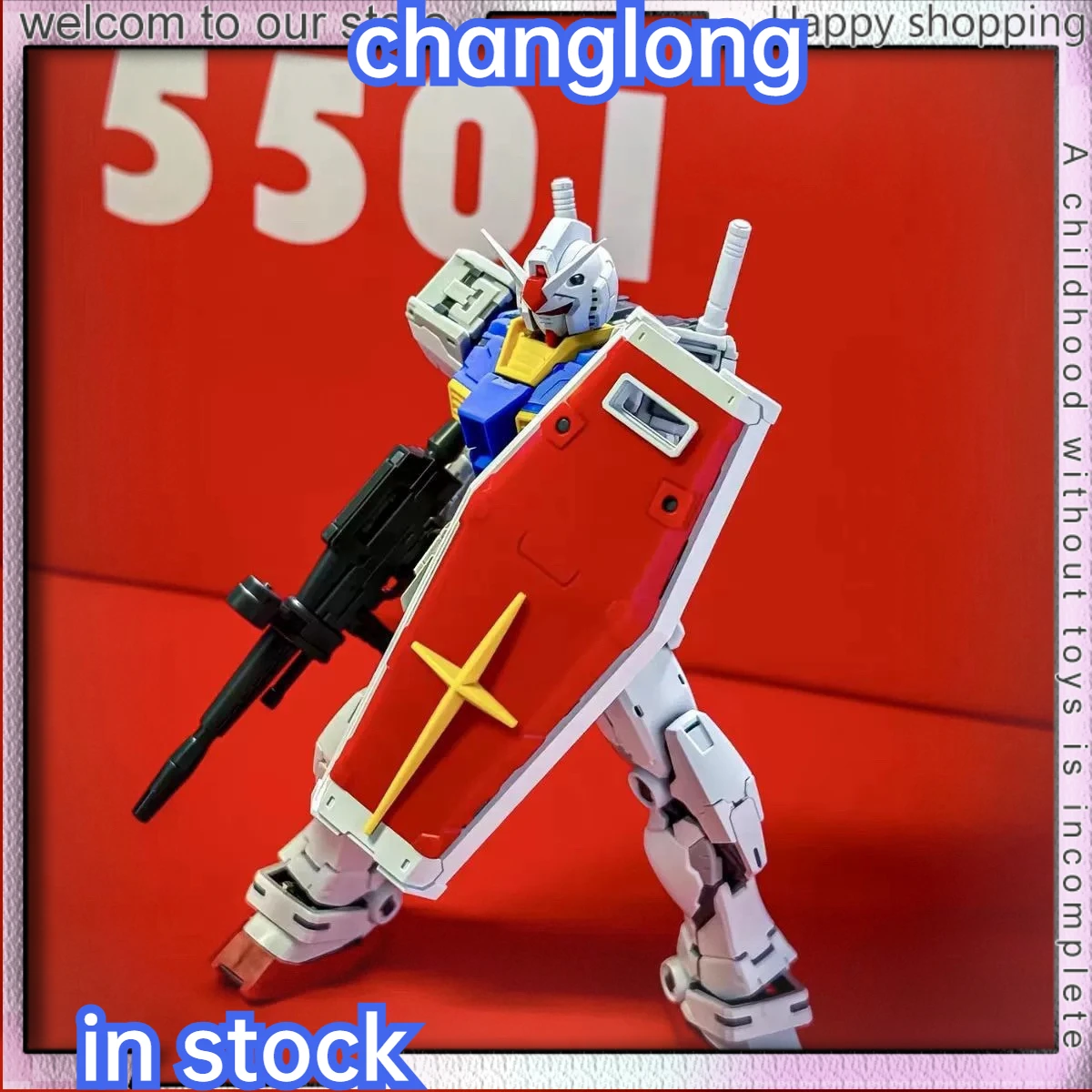 Reprint CHANGLONG 5501 RG 1/144 RX-78-2 Ver.2 Наборы сборных моделей 5501 Rgu Rx 78 2 Фигурка робота Модель игрушки Подарки Восстановленные