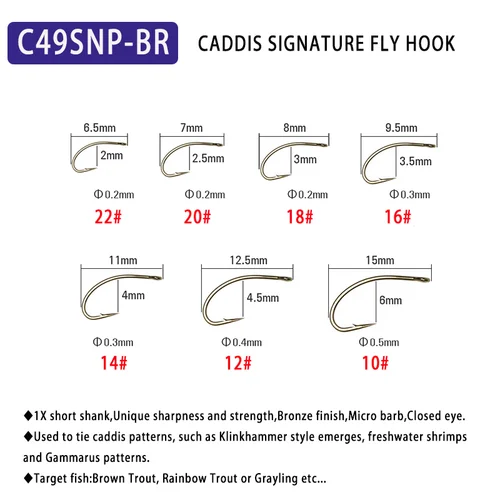 Imagen 2 del producto Mustad-anzuelo de mosca de pesca con púas, moscas secas o húmedas, camarones de Ninfa, Caddis Streamer, anzuelo de atado de moscas, pesca de agua dulce y salada, 30 piezas