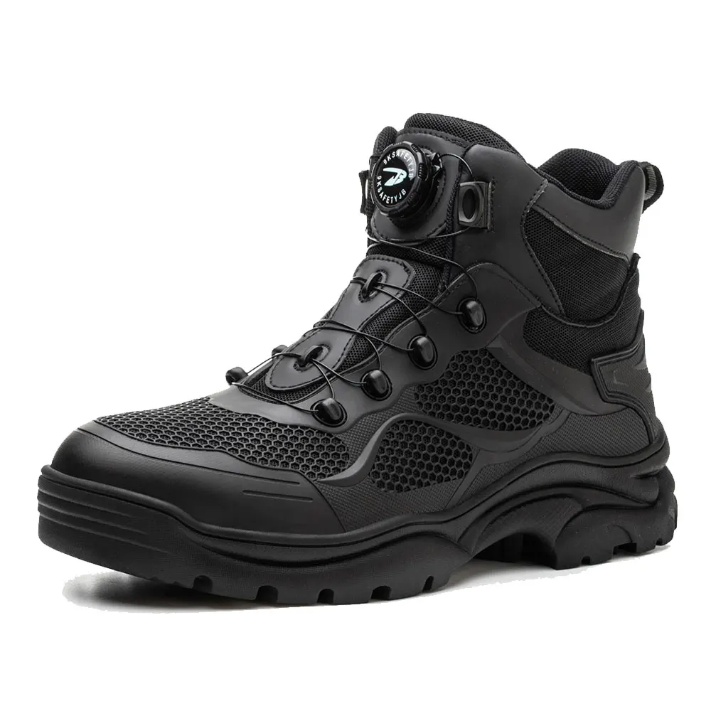 Motorcycle Boots Men Motorbike Racing Shoes Outdoor Motocross Tactics Boots Wear Resistant Botas Moto Motorcycle Equipment Black