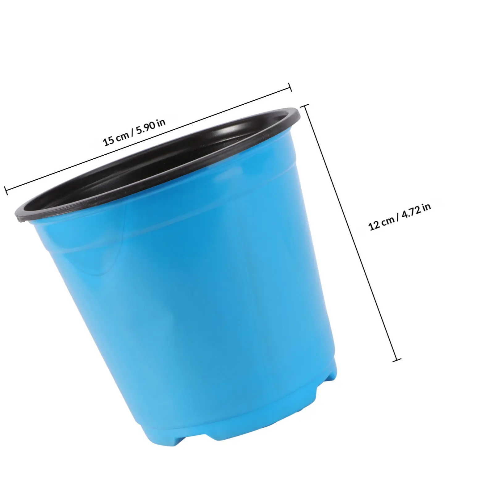 Thickened Round Plastic Flowerpot Large Capacity Garden Pot for Tree Rose Grass Planting Home Office Coffee Bar Decor 5 Gallon