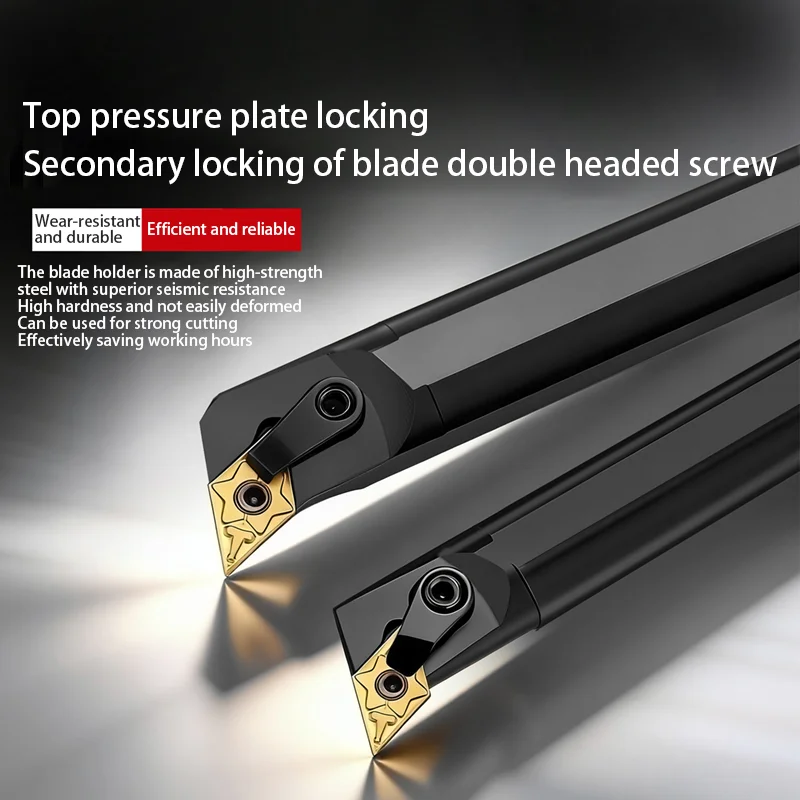 CNC tool 107.5-degree inner hole turning tool holder MDQNR inner hole pressing plate type boring machine rhombic tool rest