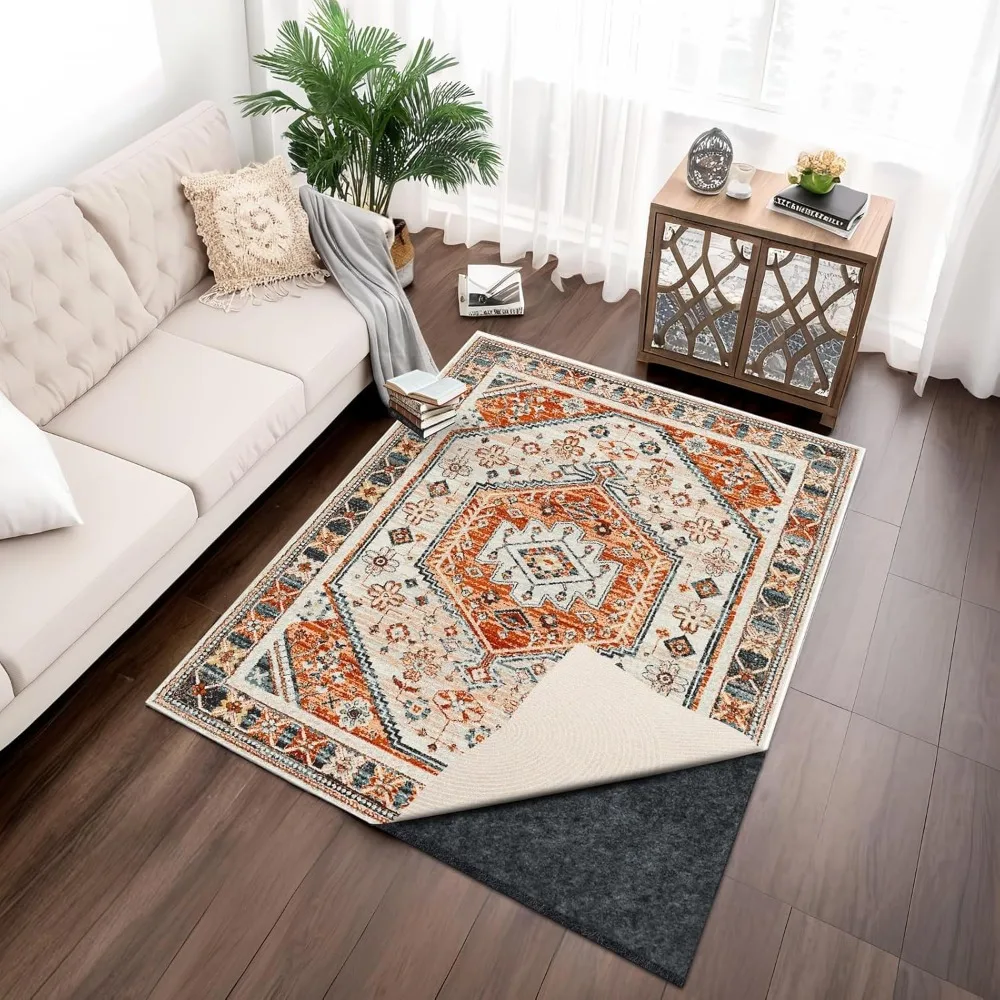 7x9 피트 방수 러그 패드 - 모든 바닥 유형, 특히 원목 바닥에 대한 미끄럼 방지 보호