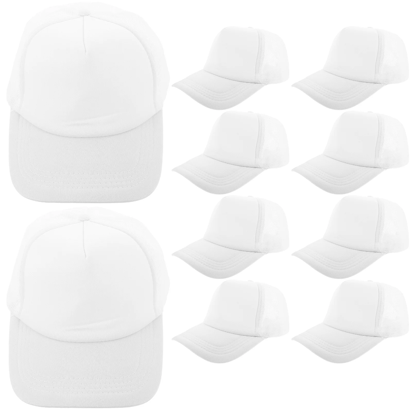 10 Pcs Blank Heat Transfer Hats Mesh Baseball Cap Outdoor Sports Bulk DIY Caps Child