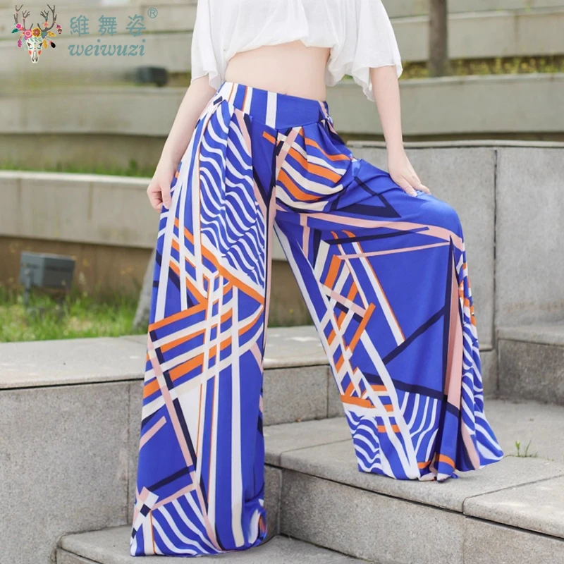 

Брюки для танца живота для взрослых, женские свободные и удобные широкие брюки, профессиональные тренировочные брюки для восточных танцев