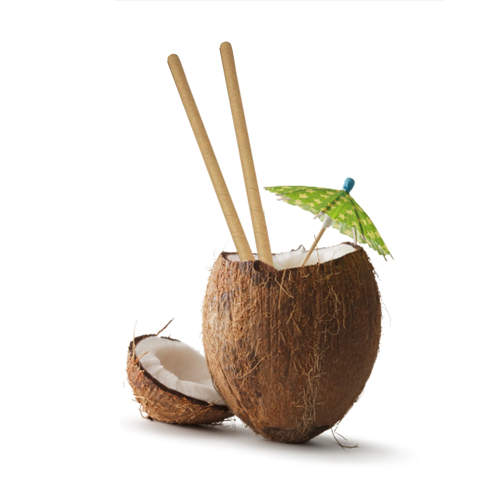 Imagen 3: 100 Pajitas Compostables y Biodegradables de 7.75 Pulgadas de Largo para Smoothies, Vasos, Cócteles, Batidos, Fiestas y Viajes