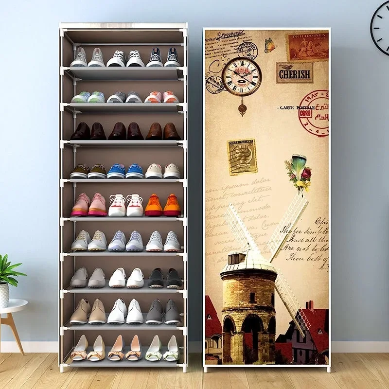 Plastic Space Saving Shoe Rack Shoes Organizer Bedroom Cabinet Shoe-shelf Chessure Furniture Shoerack Cabinets Cupboards Stool