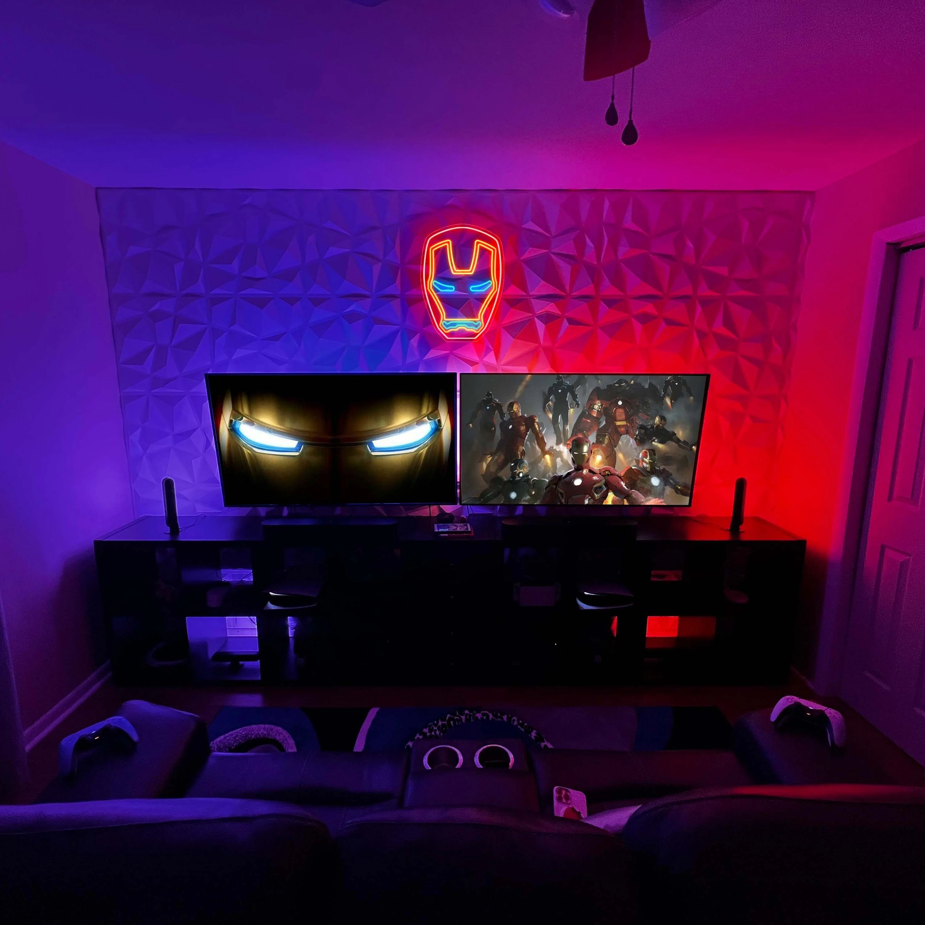 أعجوبة خارقة أضواء نيون LED لافتة ، الرجل الحديدي ، ديكور غرفة الألعاب للمنزل ، غرفة النوم ، البار ، الحفلات ، النادي ، مصباح حائط يعمل بمنفذ USB #6