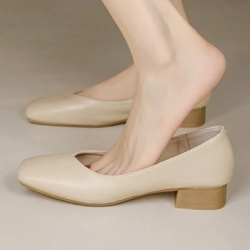 Fashion Shallow Women Heeled Shoes 2025 Autumn Designer Elegant Sandals Comfortable Casual...
