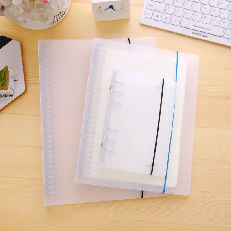 

A5 Plastic File Folder Transparent Material Round Ring Closure for Organizing Papers Documents Efficient Storage File Folders